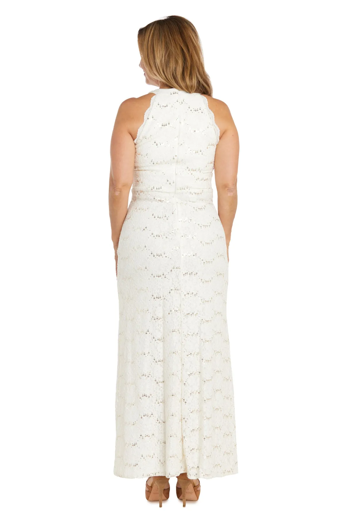 Long Sequin Evening Gown with Slit sold by R&M Richards product image thumbnail 5