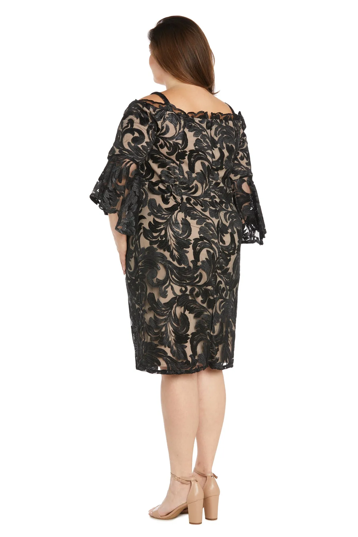Off The Shoulder Dress with Ruffle Sleeves - Plus sold by R&M Richards product image thumbnail 2
