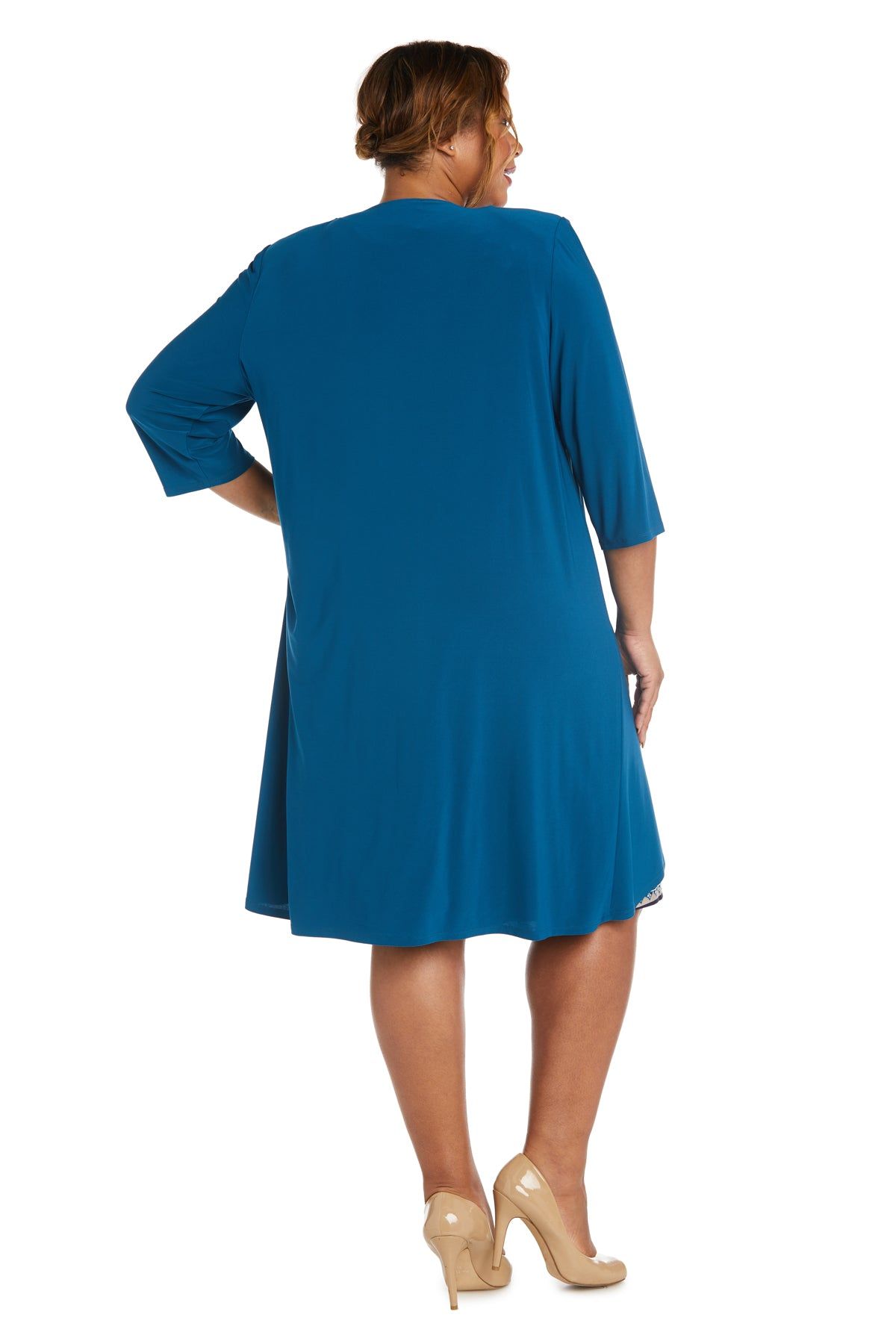 Two Piece Puff Print Jacket Dress - Plus sold by R&M Richards product image thumbnail 2