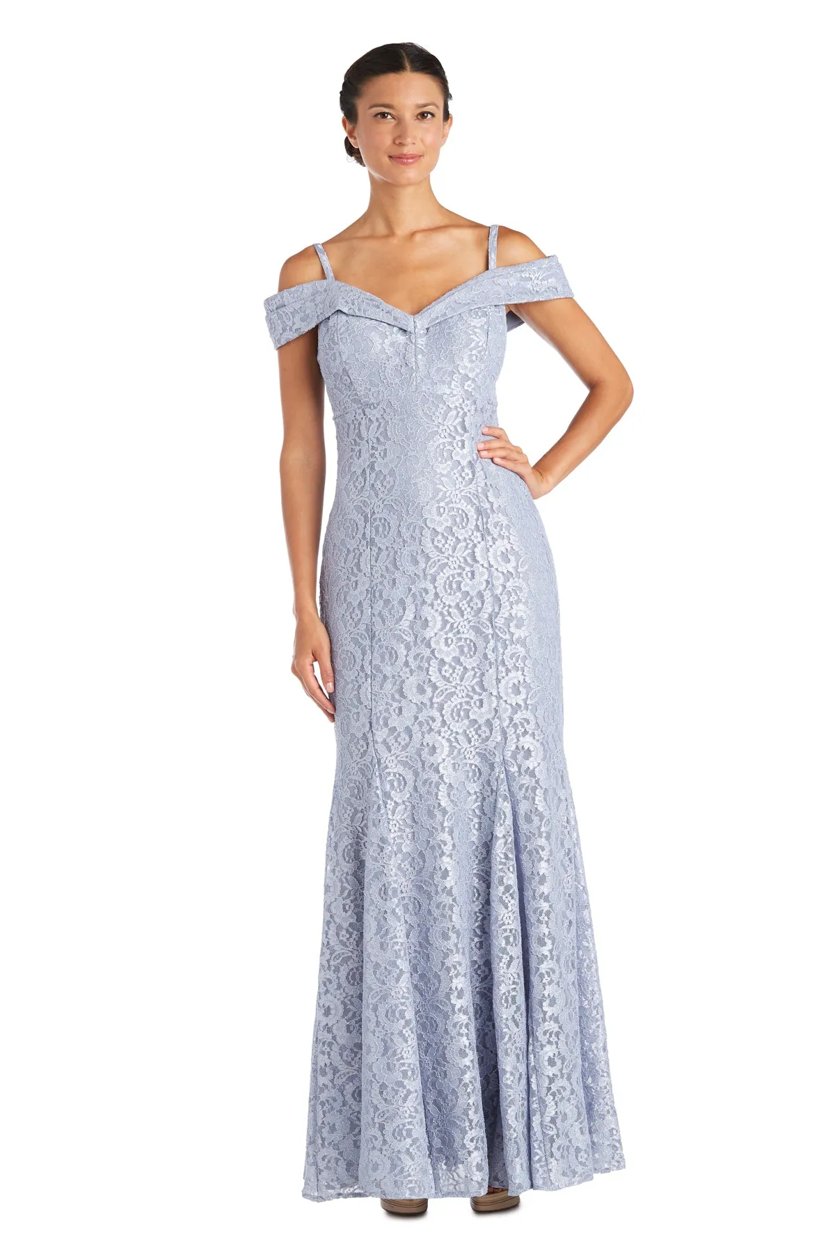 Off the Shoulder Fishtail Evening Gown - Petite sold by R&M Richards product image thumbnail 4