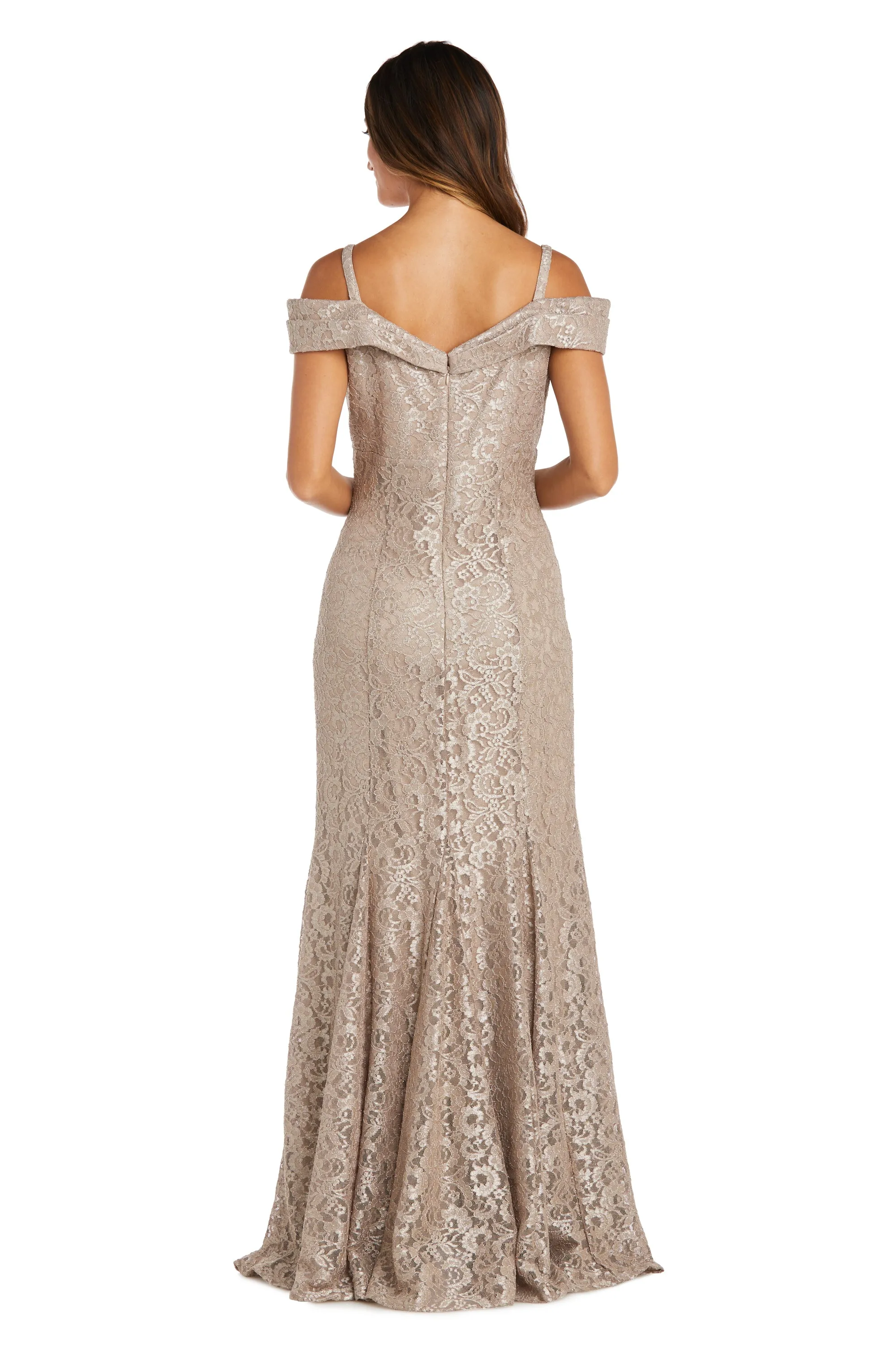 Off the Shoulder Fishtail Evening Gown - Petite sold by R&M Richards product image thumbnail 2