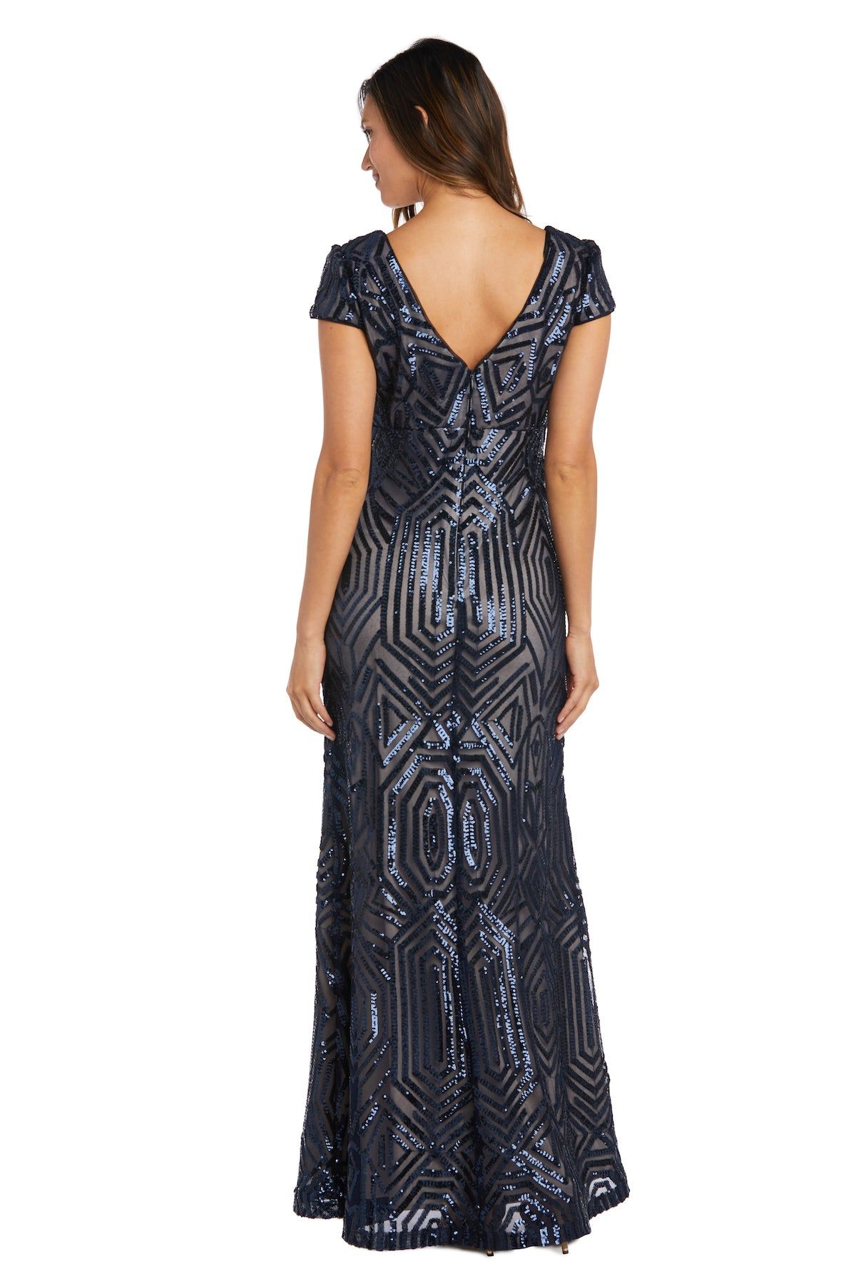 Sequin Evening Gown With Flare Skirt sold by R&M Richards product image thumbnail 2