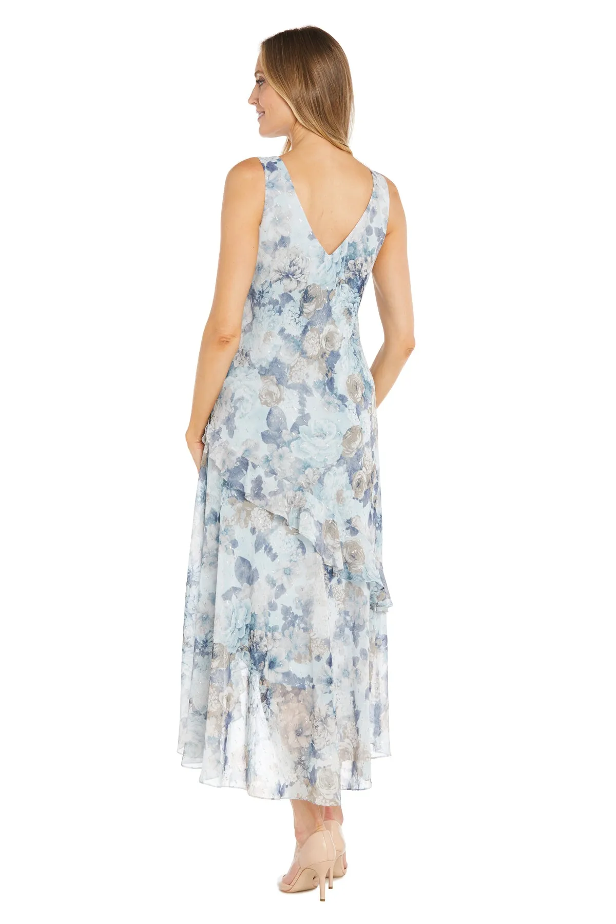 High Low Floral Chiffon Jacket Dress sold by R&M Richards product image thumbnail 4