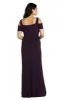 Nightway Full Length Evening Gown With Slit  - Plus sold by R&M Richards
