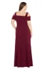Nightway Full Length Evening Gown With Slit  - Plus sold by R&M Richards