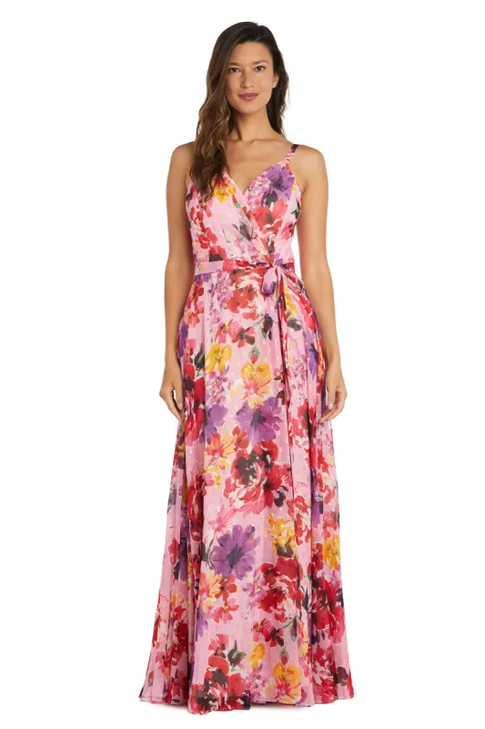 Floral Tie-Waist Mock-Wrap Dress sold by R&M Richards