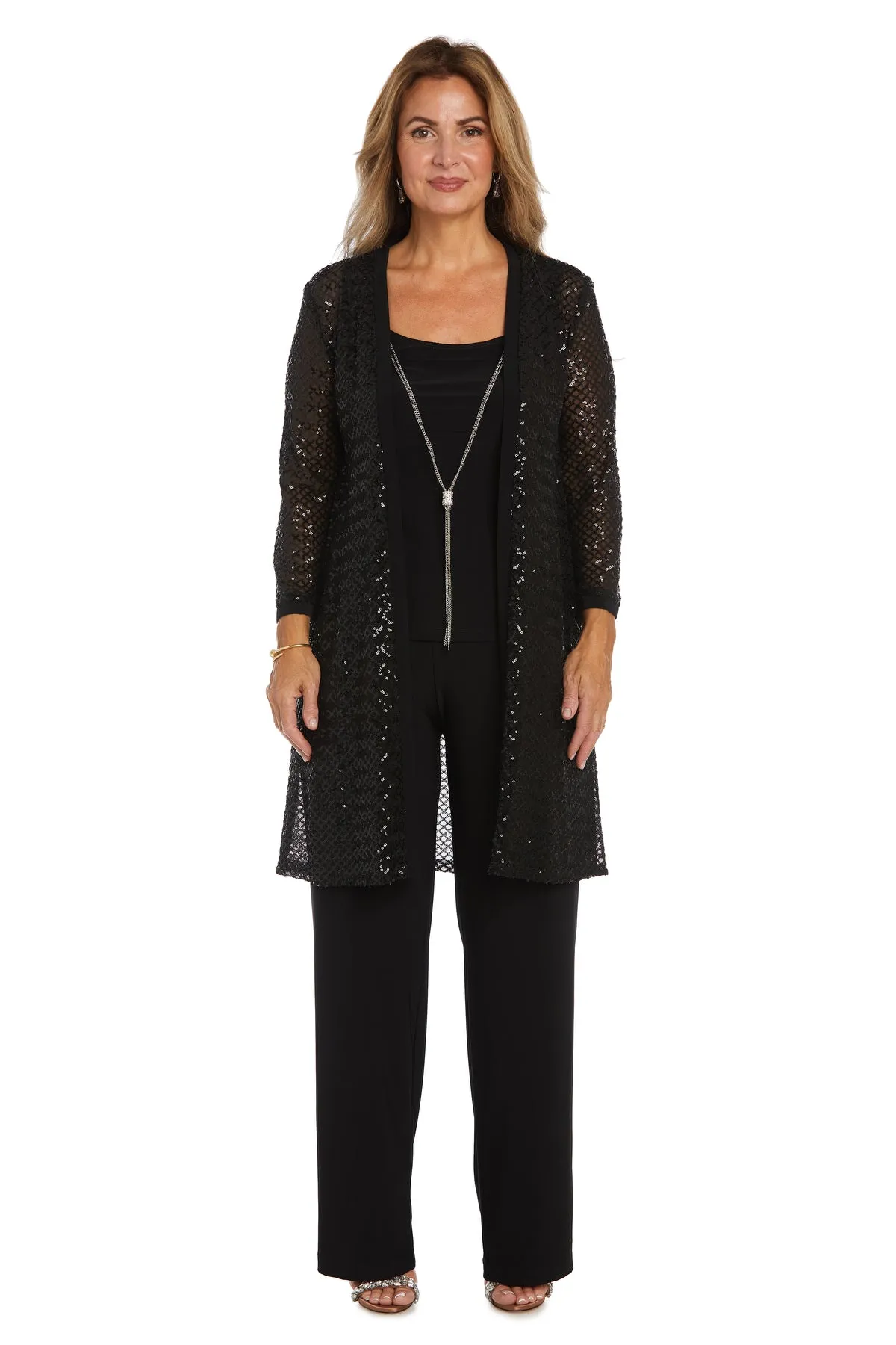 Three-Piece Sequin Pant Set with Matching Jacket sold by R&M Richards