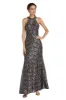 Long Glitter Lace Dress - Petite sold by R&M Richards