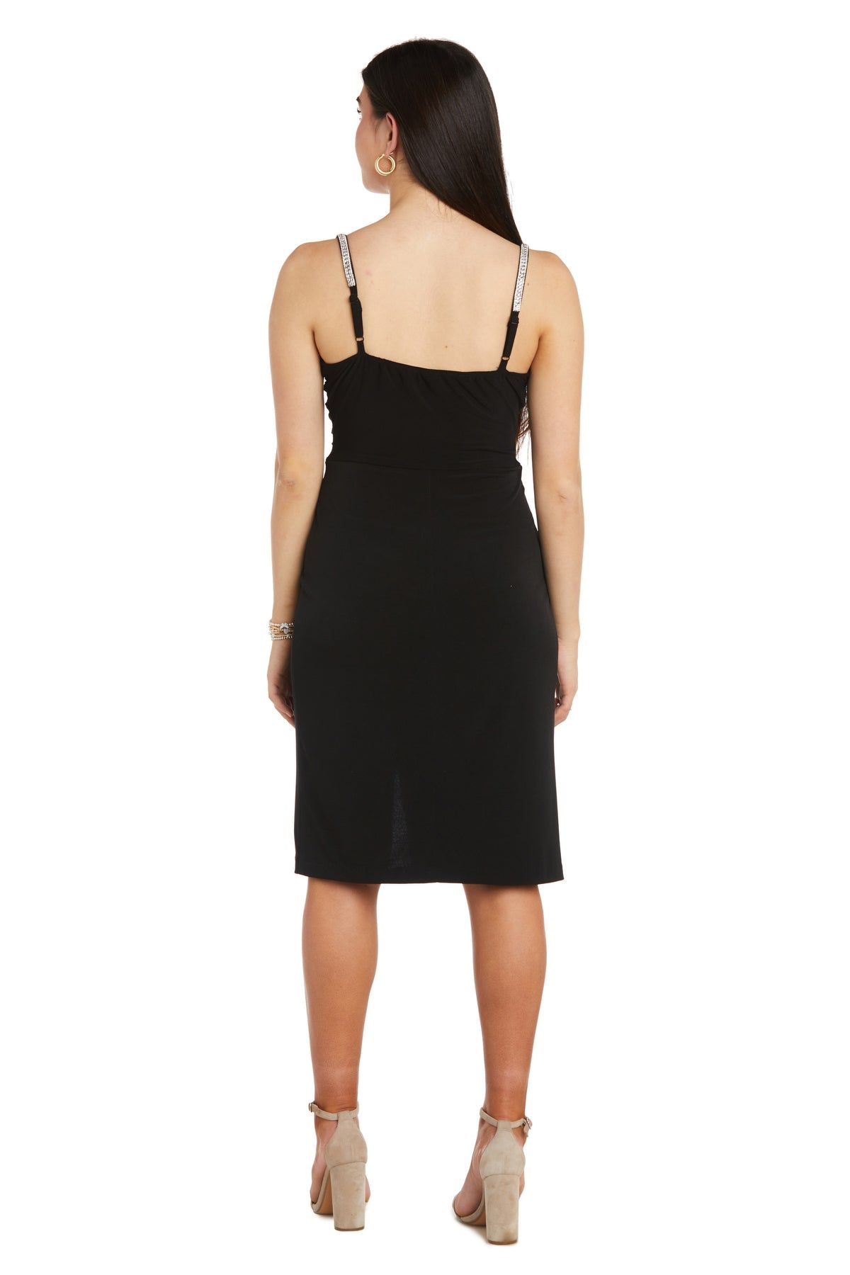 Midi Cowl Dress With Rhinestone Straps sold by R&M Richards product image thumbnail 2