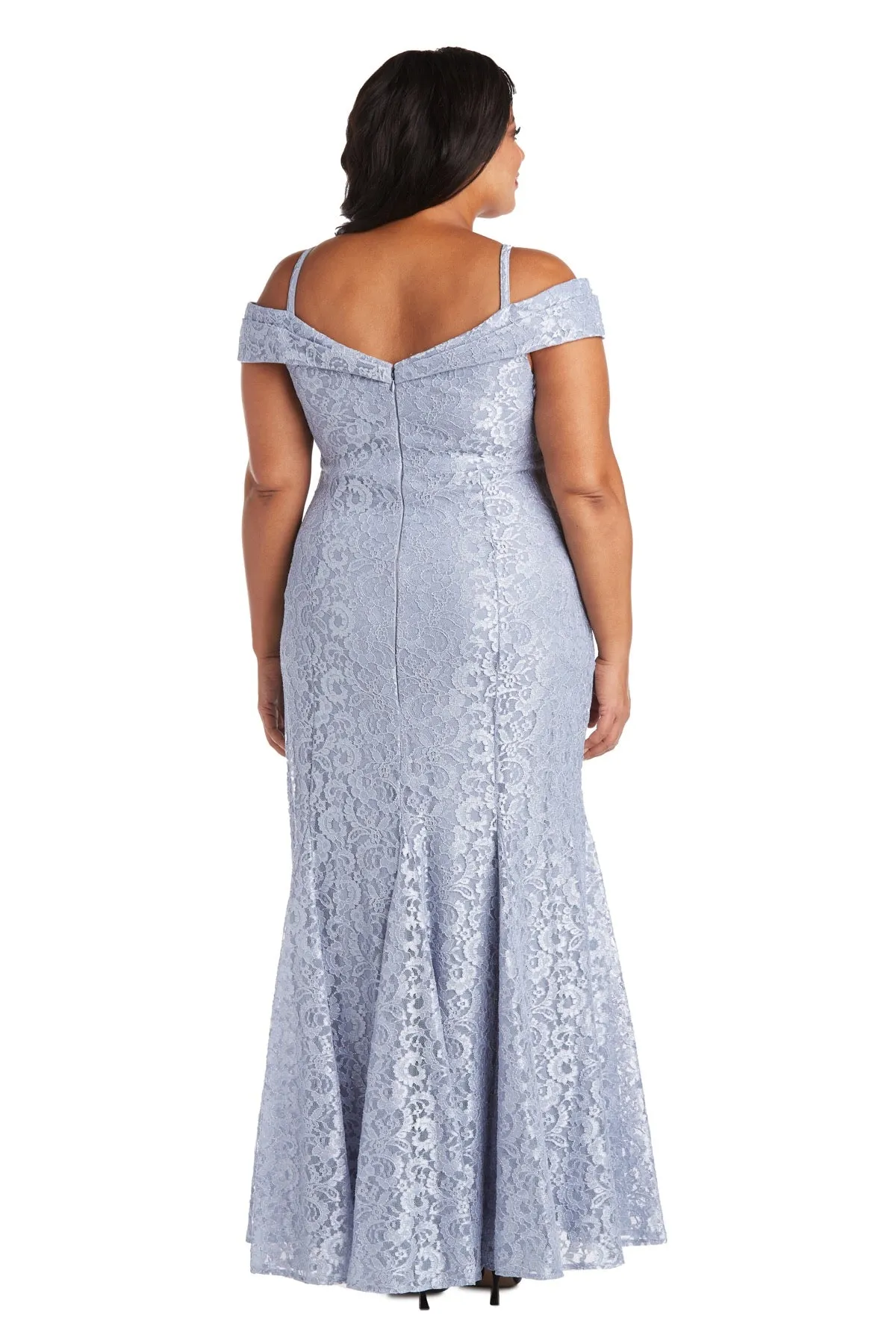 Off the Shoulder Fishtail Evening Gown - Plus sold by R&M Richards product image thumbnail 4