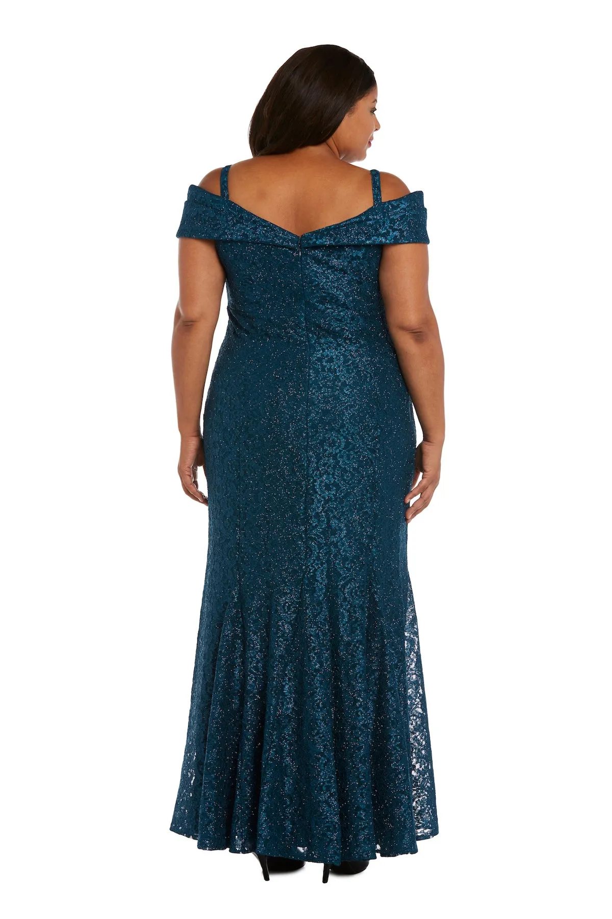 Off the Shoulder Fishtail Evening Gown - Plus sold by R&M Richards product image thumbnail 2