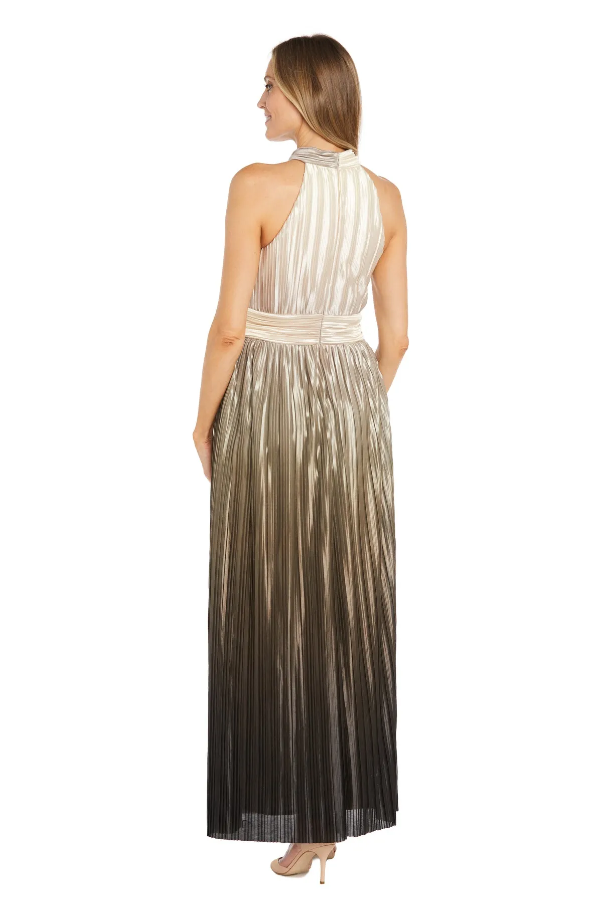 Ombre Satin Pleated Long Dress - Petite sold by R&M Richards product image thumbnail 2