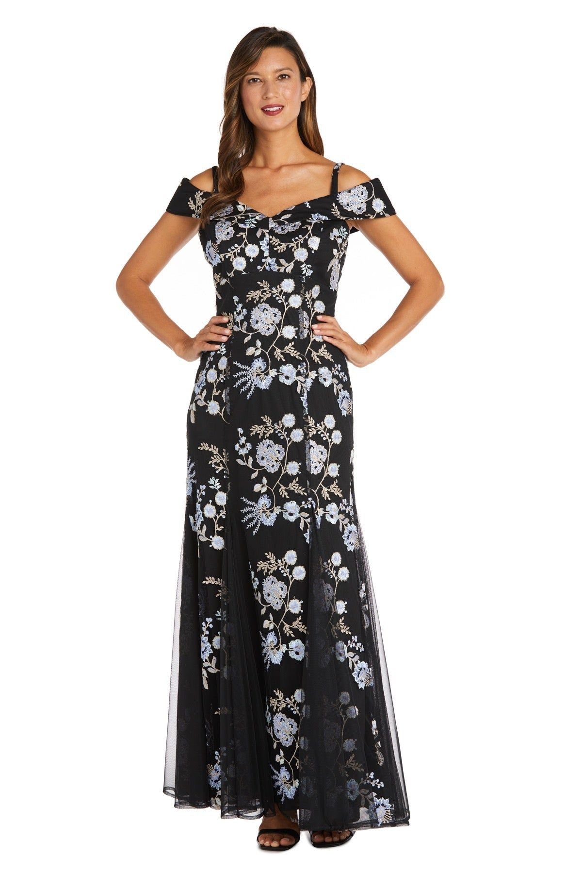 Floral Embellished Gown - Petite sold by R&M Richards