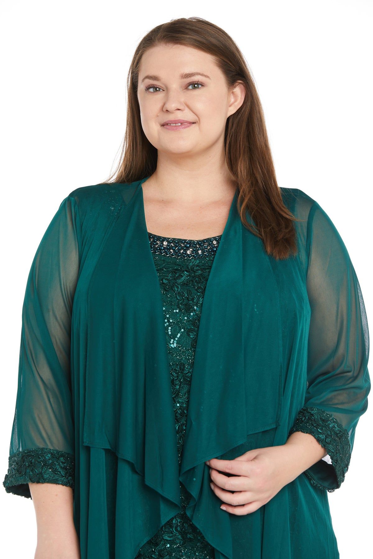 Two Piece Soutache Jacket Dress - Plus sold by R&M Richards product image thumbnail 5