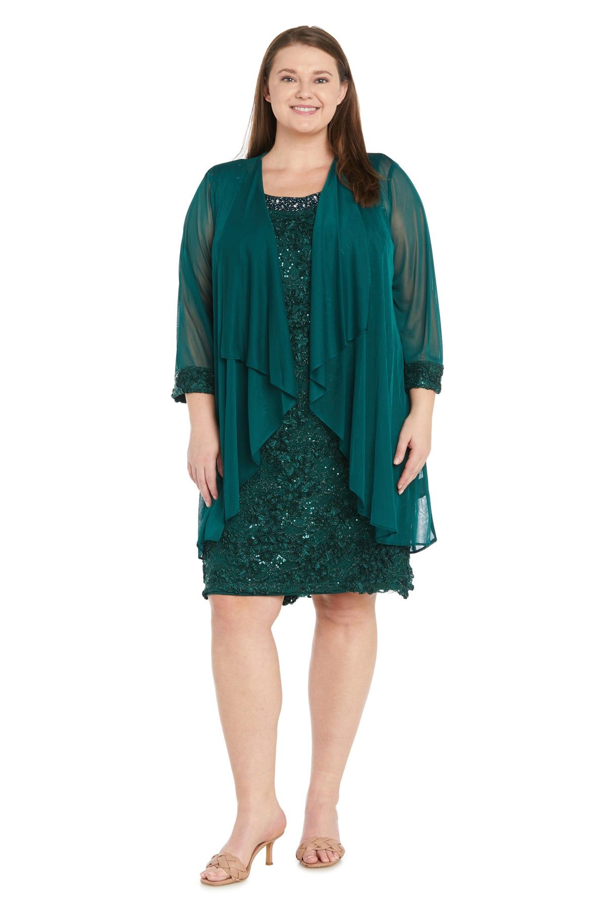 Two Piece Soutache Jacket Dress - Plus sold by R&M Richards