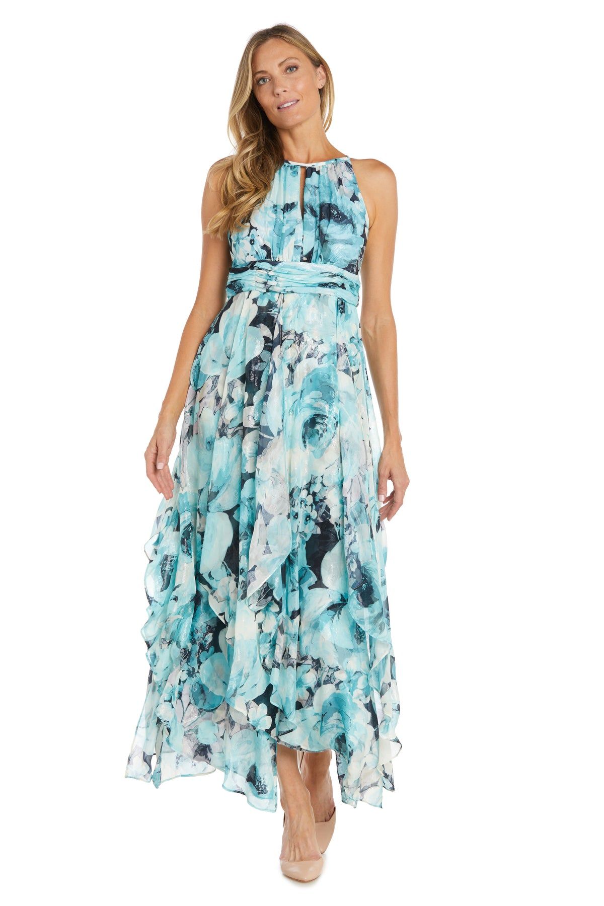 Maxi Floral Dress with Ruffle Skirt sold by R&M Richards