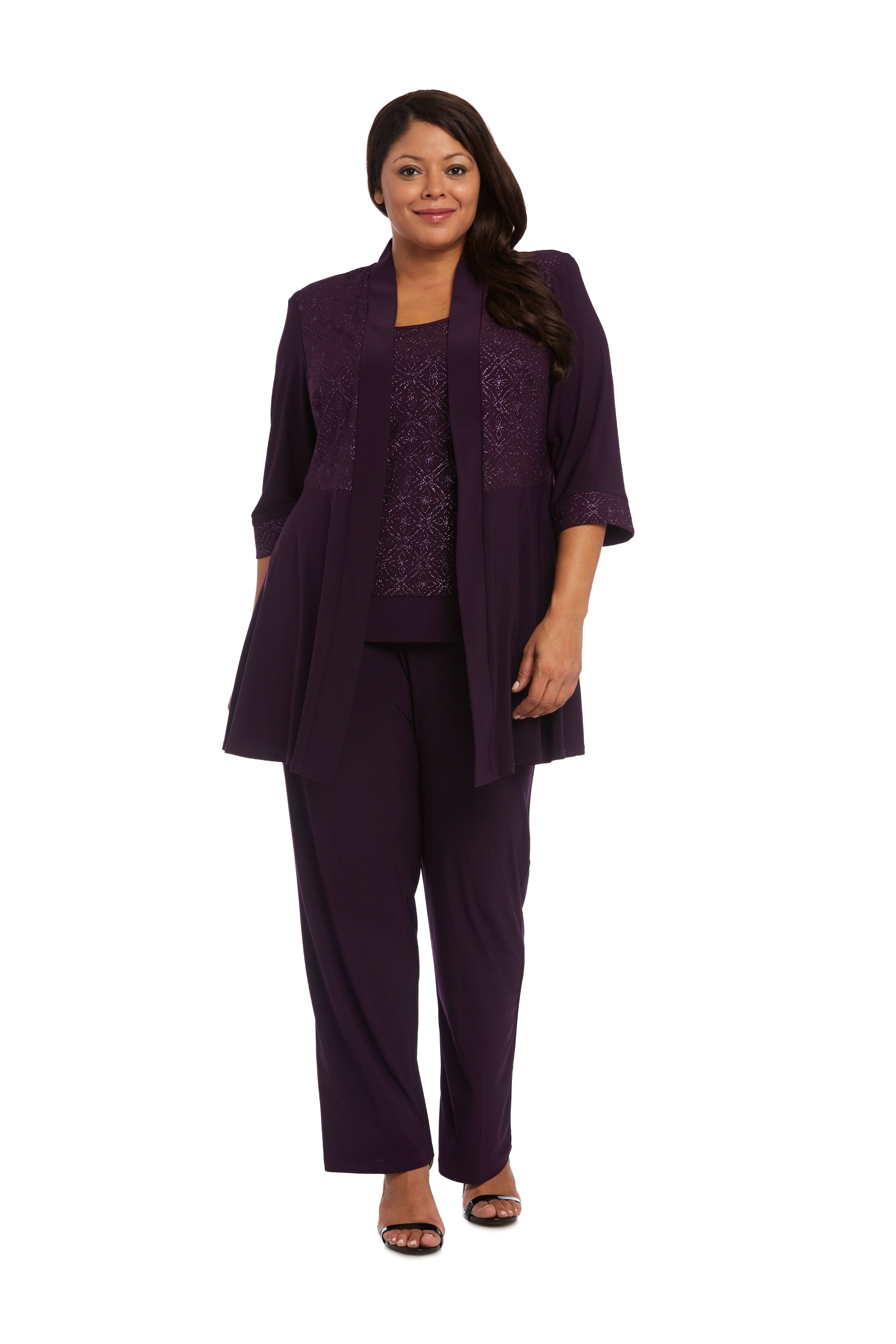Two-Piece Pant Set with Lace Detail - Plus sold by R&M Richards product image thumbnail 7