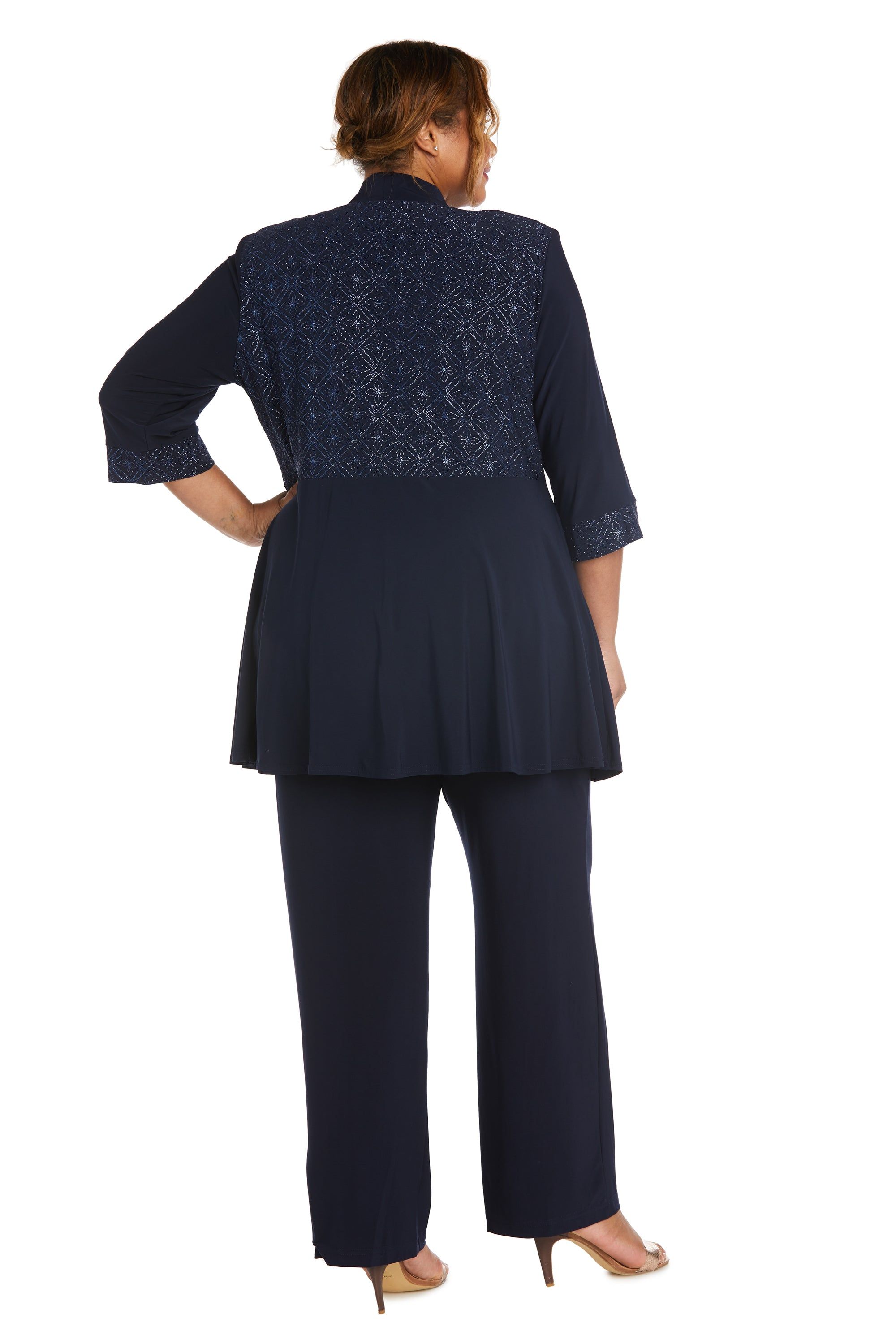 Two-Piece Pant Set with Lace Detail - Plus sold by R&M Richards product image thumbnail 5