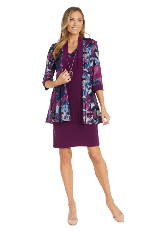 Floral Printed Jacket Dress - Petite sold by R&M Richards
