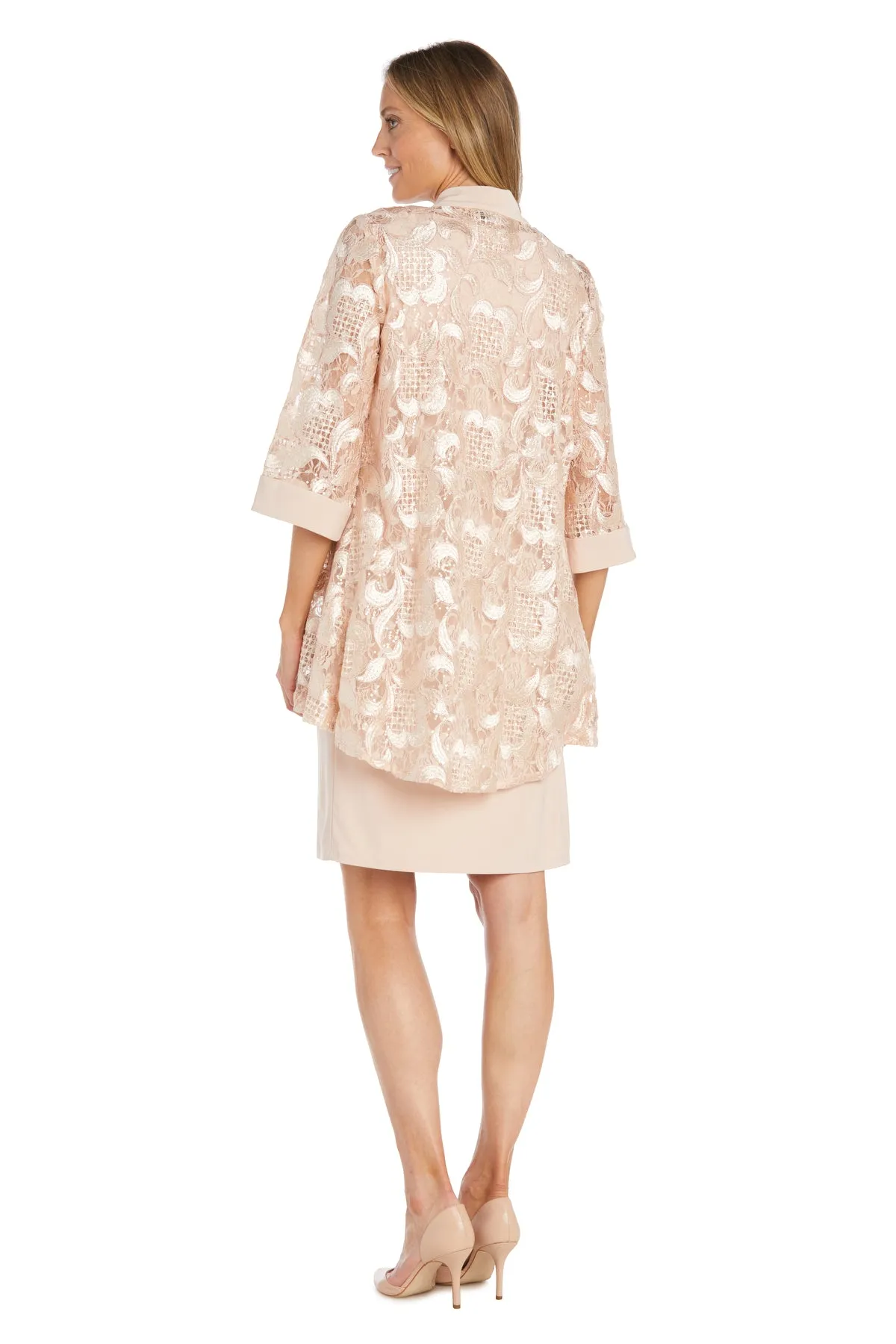 Sequined Embroidered Jacket Dress with Solid Tank Dress sold by R&M Richards product image thumbnail 2