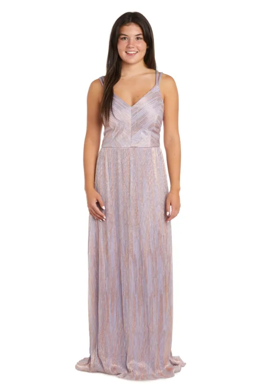 Nightway Long Shimmer Gown with Double Straps sold by R&M Richards