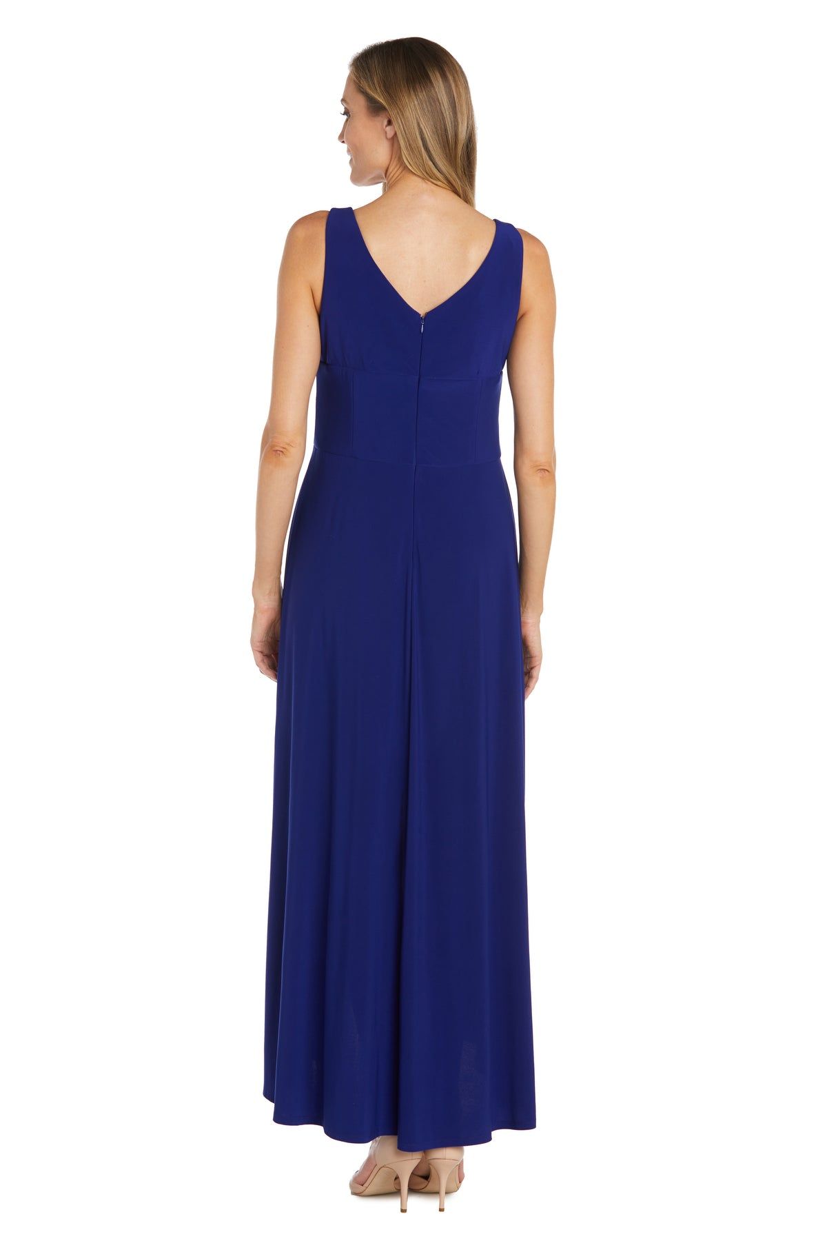 High Low Evening Gown With Rhinestone Waist sold by R&M Richards product image thumbnail 5