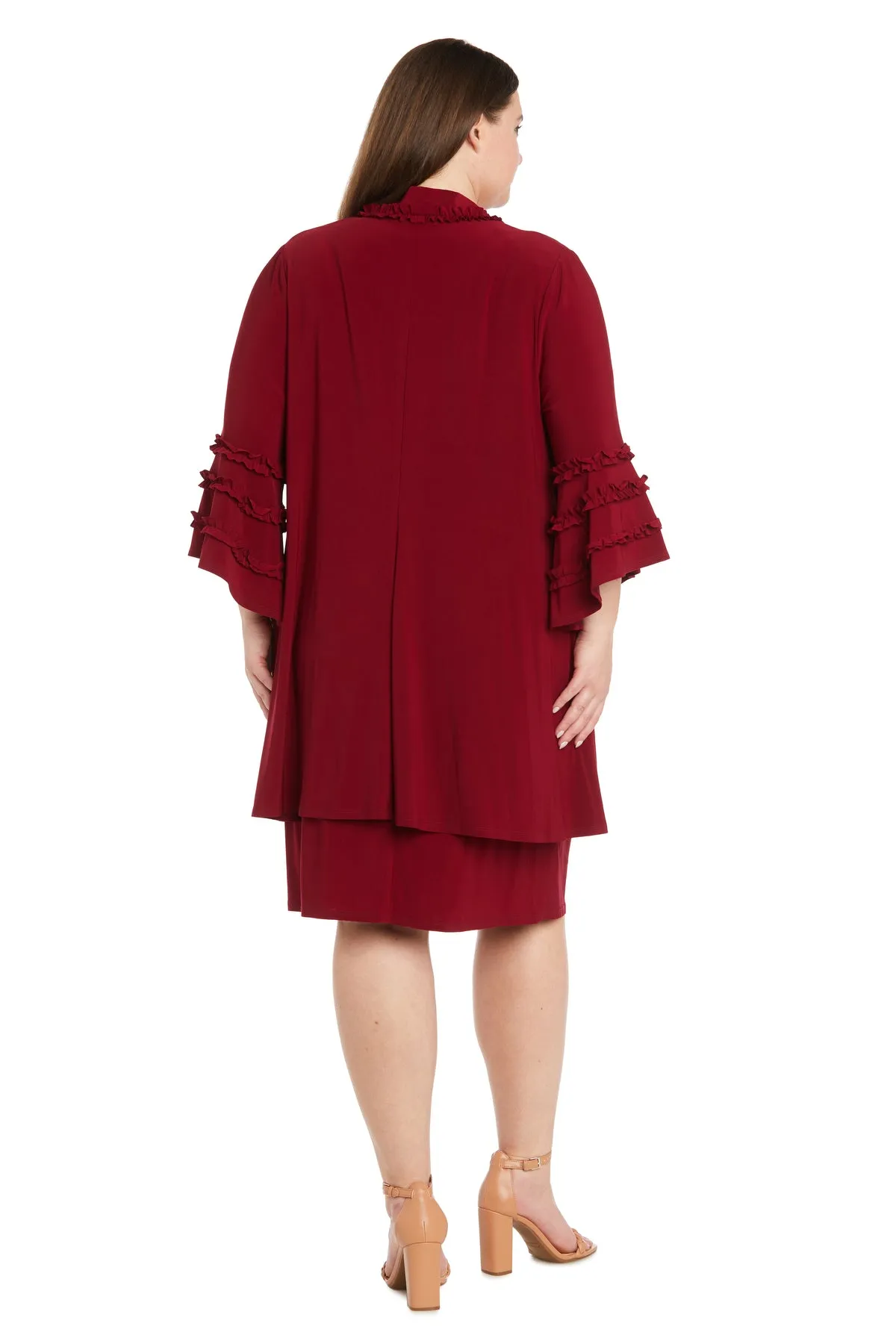 Jacket Dress With Ruffle Trim - Plus sold by R&M Richards product image thumbnail 2