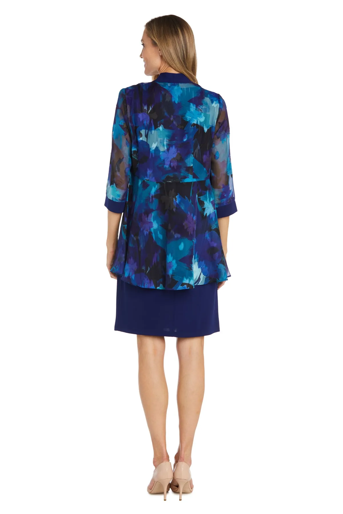Printed Chiffon Jacket Dress with Tank Dress sold by R&M Richards product image thumbnail 2