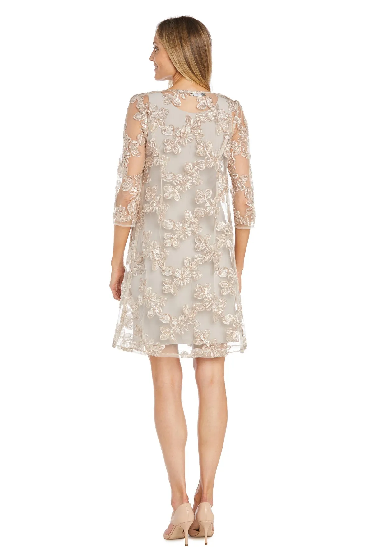 Floral Woven Jacket Dress - Attaches at The Neckline - Petite sold by R&M Richards product image thumbnail 2