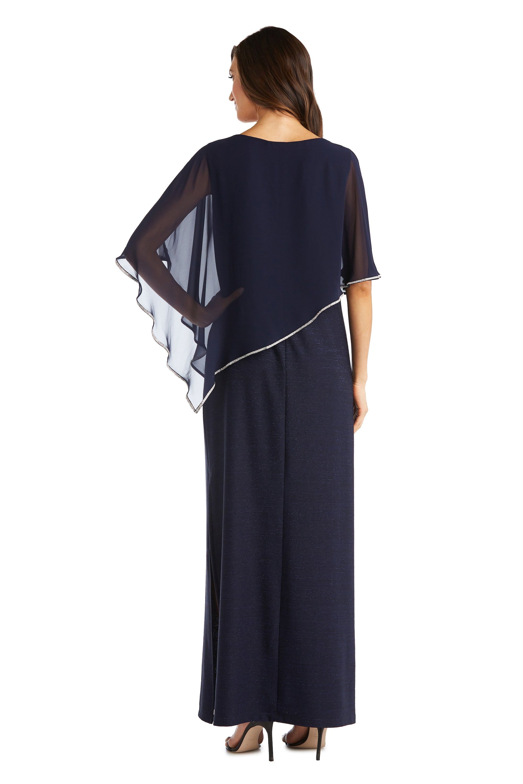 Rhinestone Poncho With Metallic Stripe Dress sold by R&M Richards product image thumbnail 2