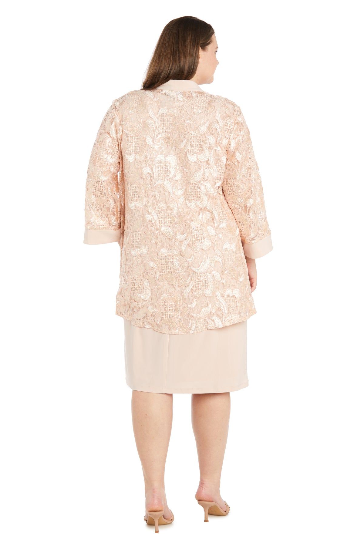 Sequined Jacket Dress with Solid Tank Dress - Plus sold by R&M Richards product image thumbnail 2