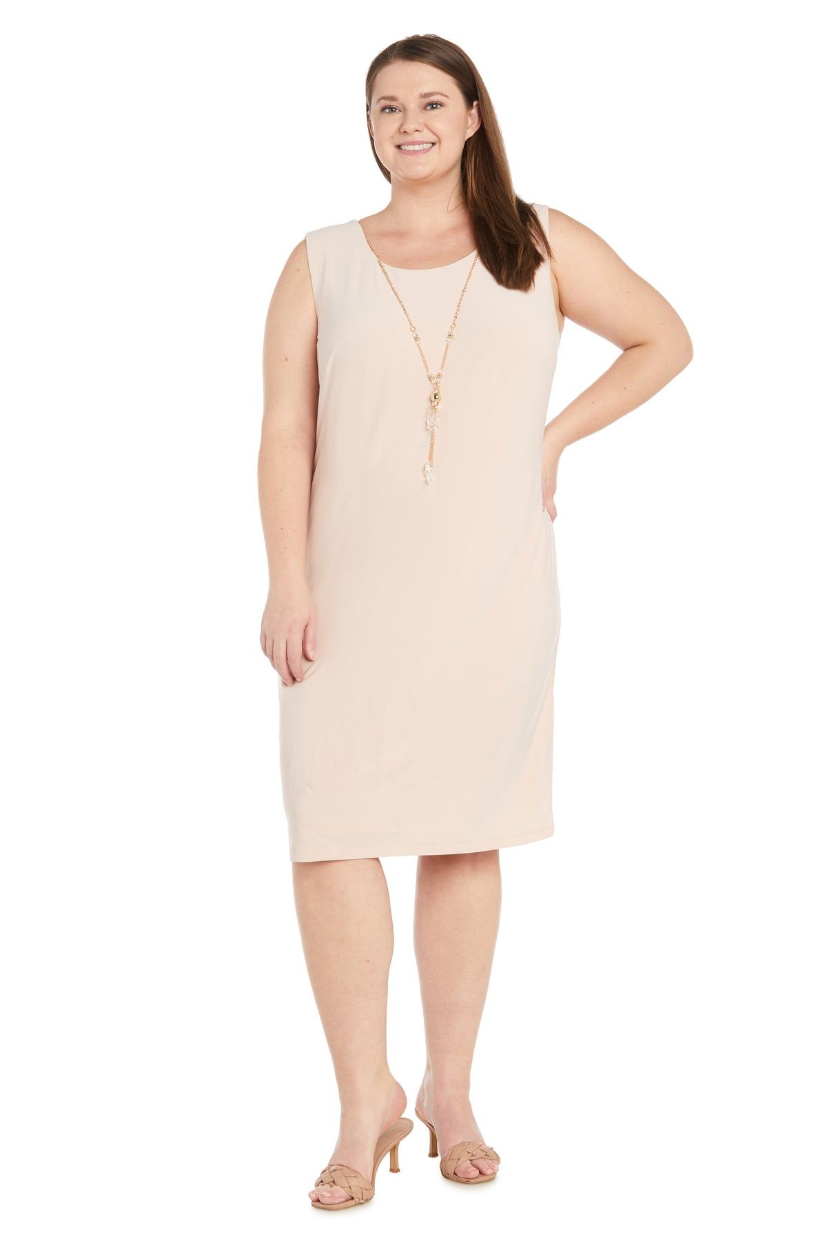 Sequined Jacket Dress with Solid Tank Dress - Plus sold by R&M Richards product image thumbnail 3