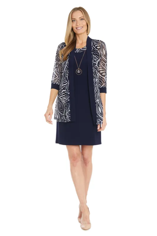 Swirl Printed Jacket Dress - Petite sold by R&M Richards
