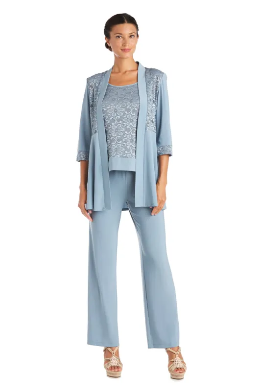 Lace and Sequin Pant Set with Matching Jacket sold by R&M Richards