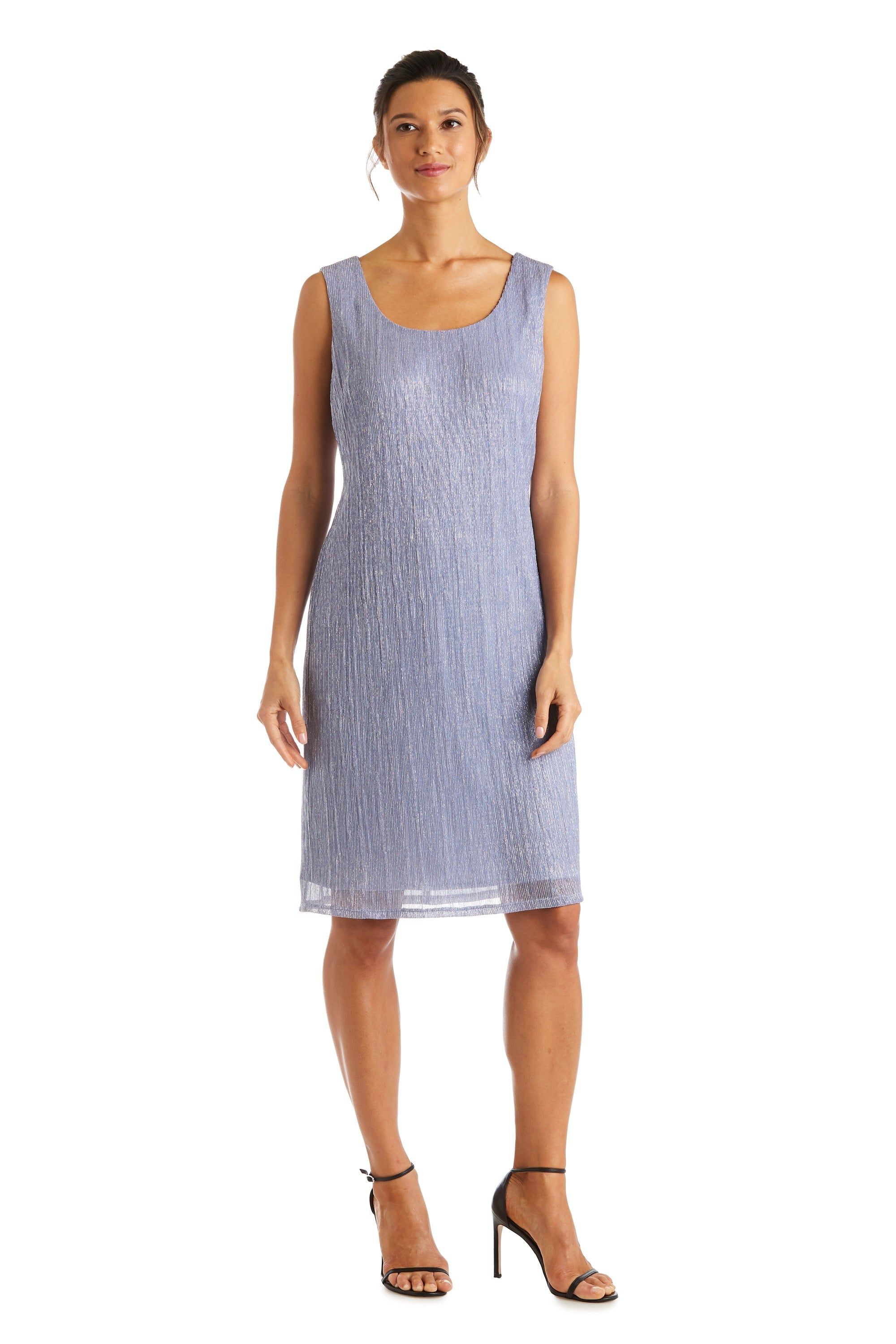 Metallic Sleeveless Dress with Matching Draped Cardigan - Petite sold by R&M Richards product image thumbnail 3