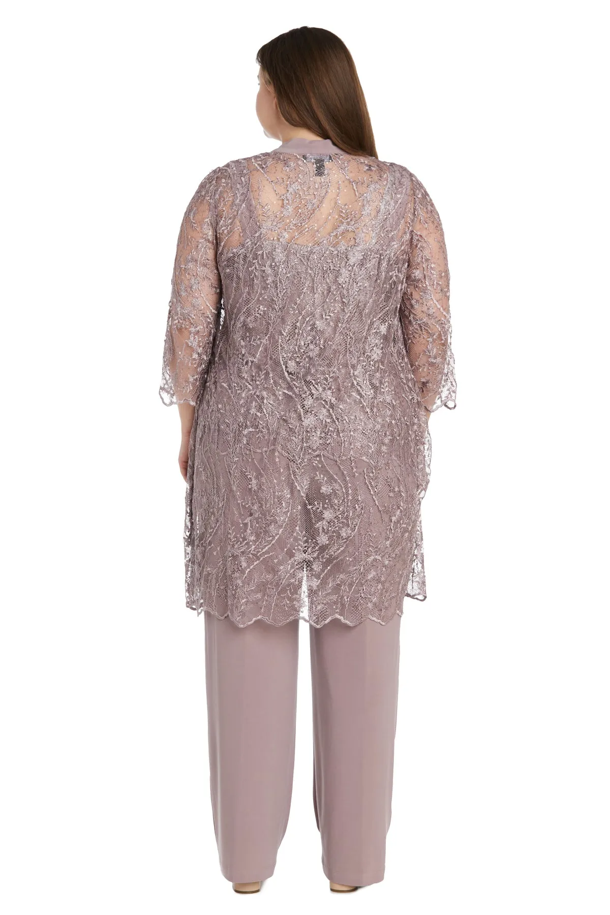 Sequin Lace Duster Pantsuit - Plus sold by R&M Richards product image thumbnail 2