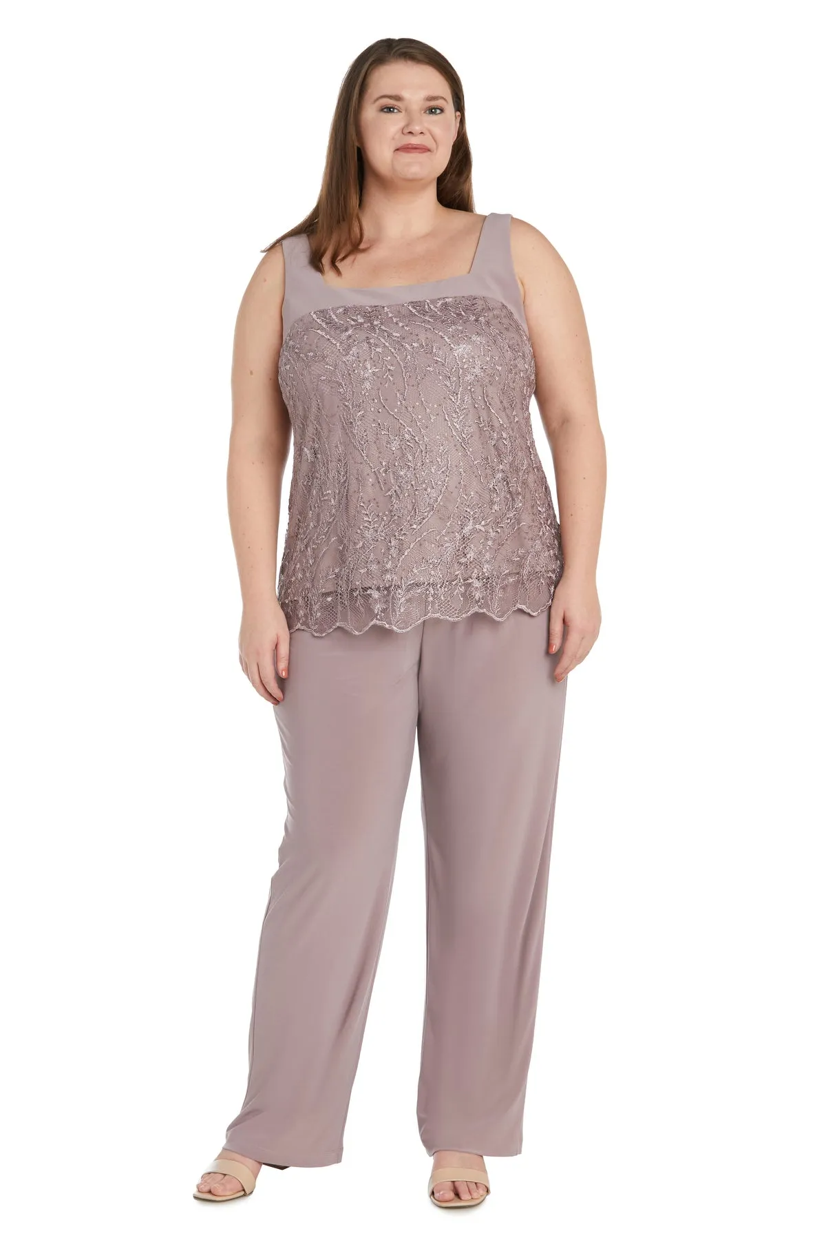 Sequin Lace Duster Pantsuit - Plus sold by R&M Richards product image thumbnail 3