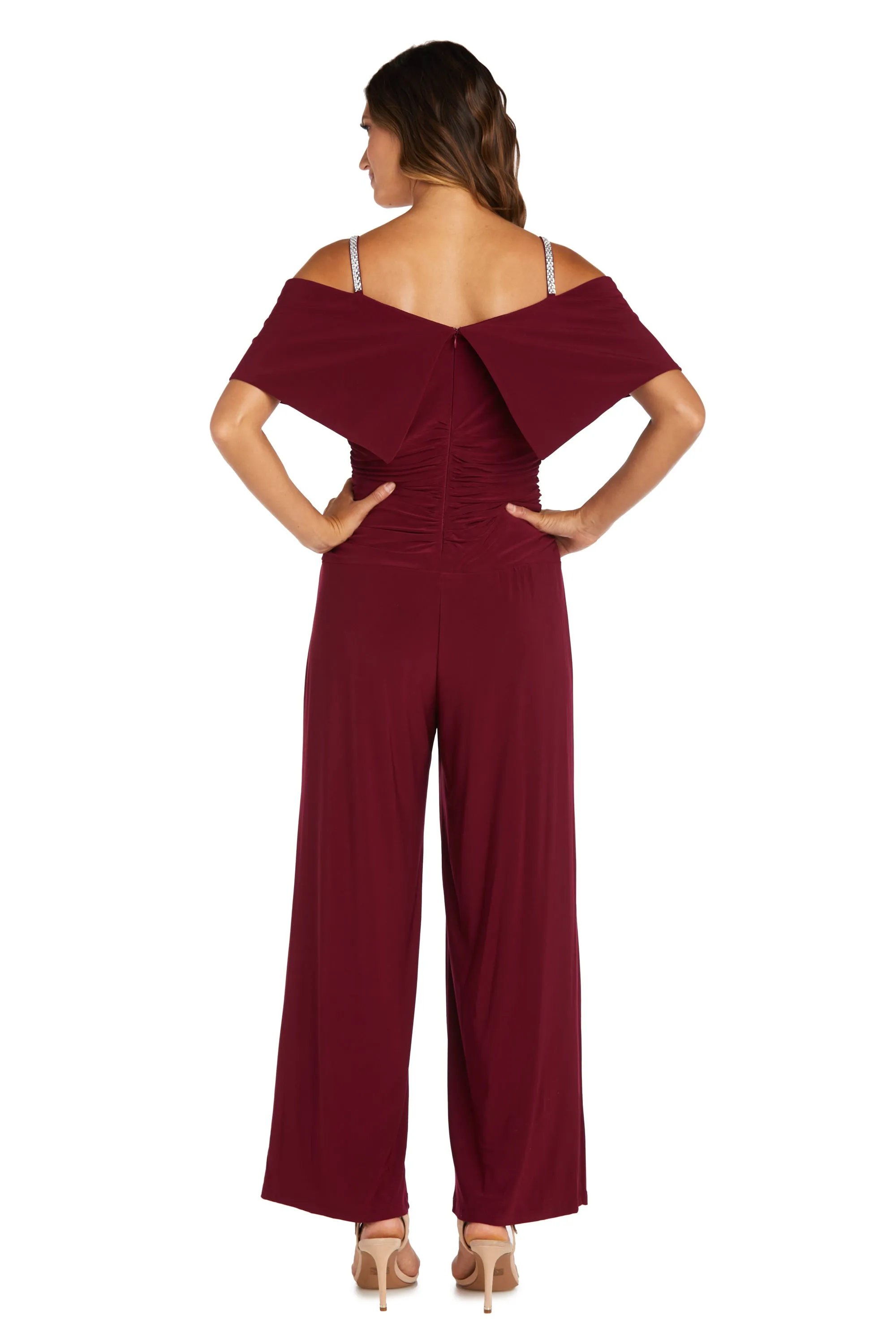 Off the Shoulder Jumpsuit with Ruched Bodice - Petite sold by R&M Richards product image thumbnail 2