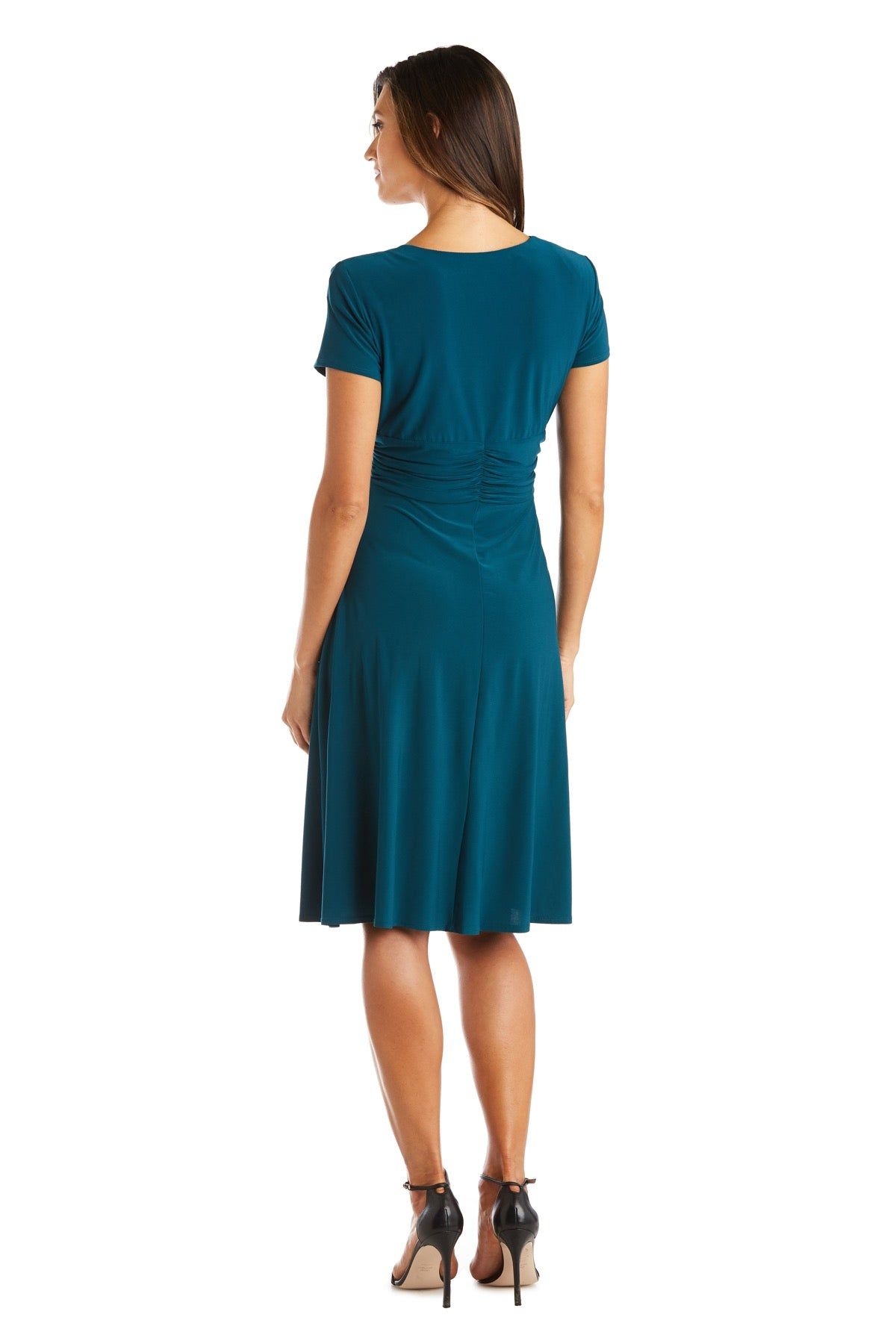 Faux Wrap Dress with Waist Embellishment - Petite sold by R&M Richards product image thumbnail 2
