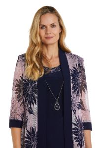 Two-Piece Printed Jacket and Dress Set - Petite sold by R&M Richards