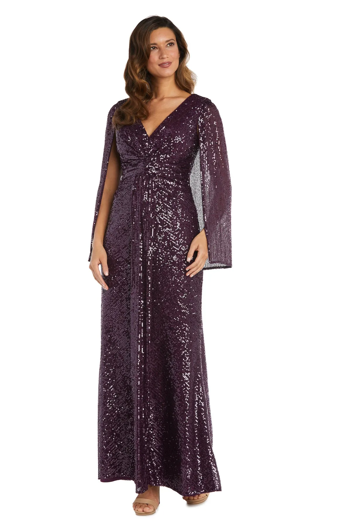 V-Neck Gown with Cape Attachment sold by R&M Richards