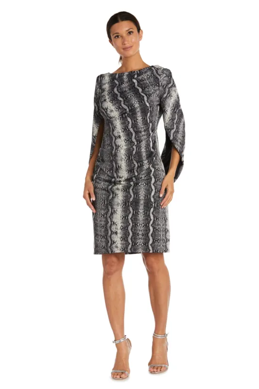 Back Draped Sleeve Cocktail Dress - Petite sold by R&M Richards