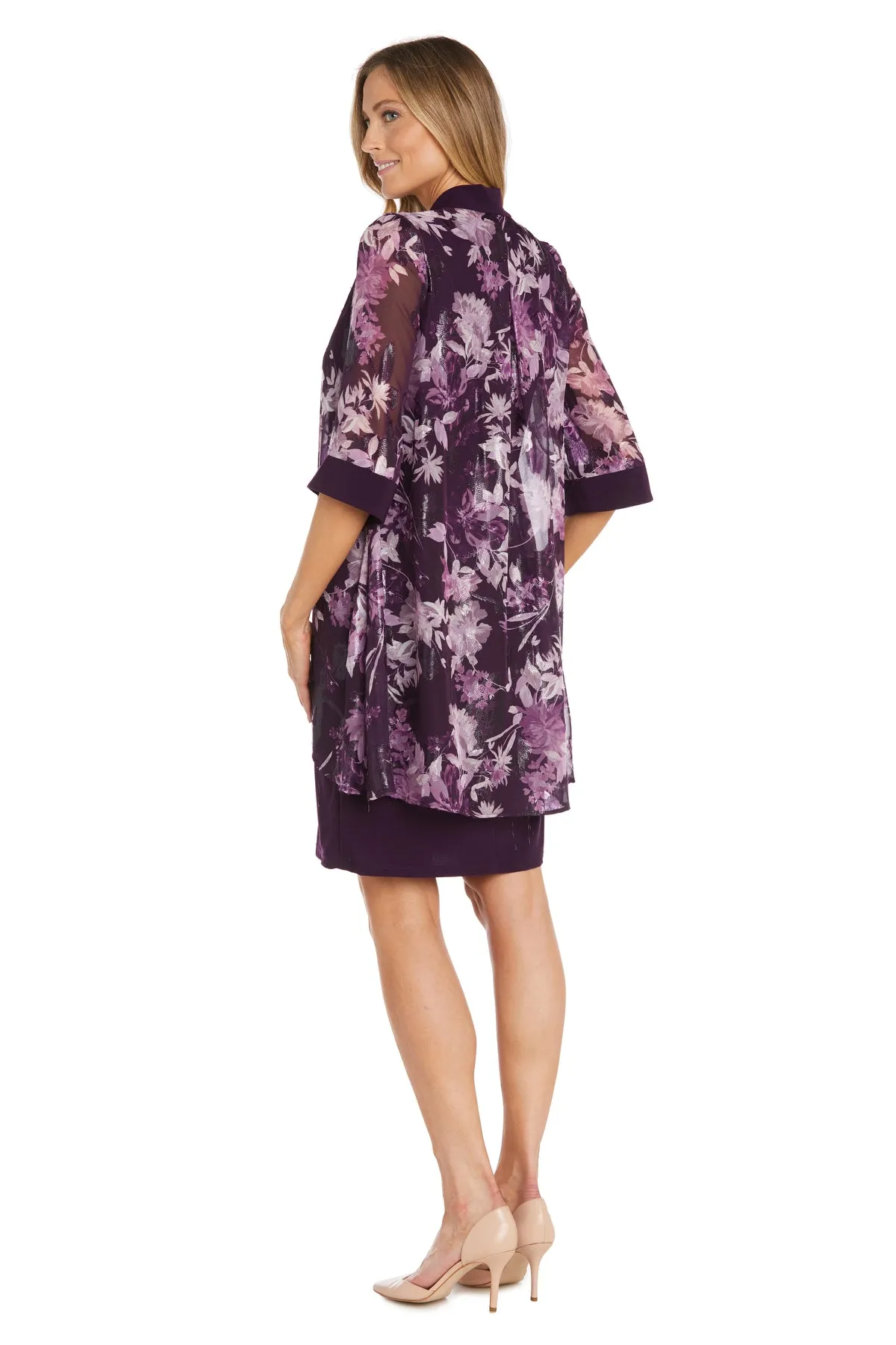 Lurex Floral Jacket Dress sold by R&M Richards product image thumbnail 2