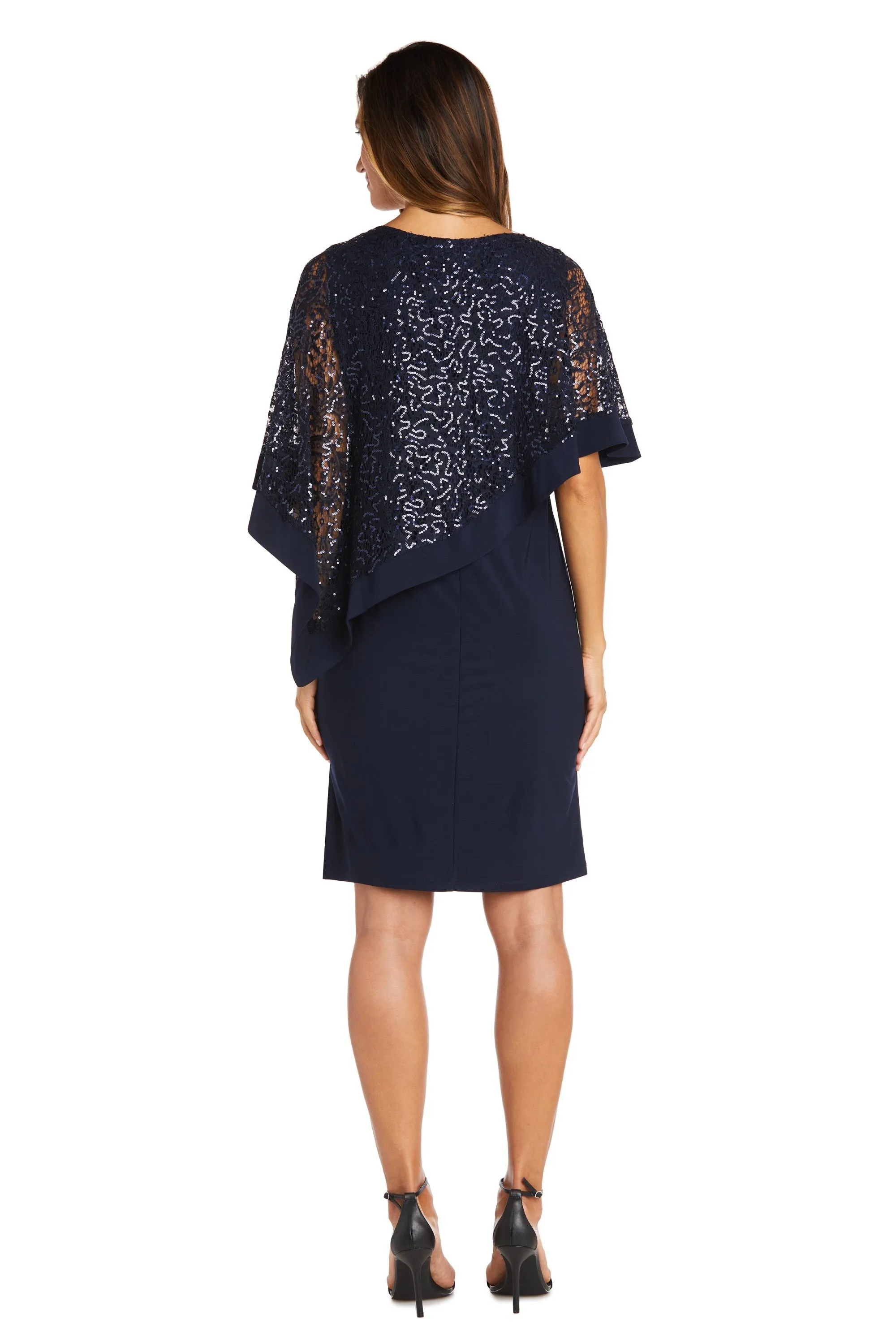 Knee-Length Dress and Sequined Poncho Set - Petite sold by R&M Richards product image thumbnail 2