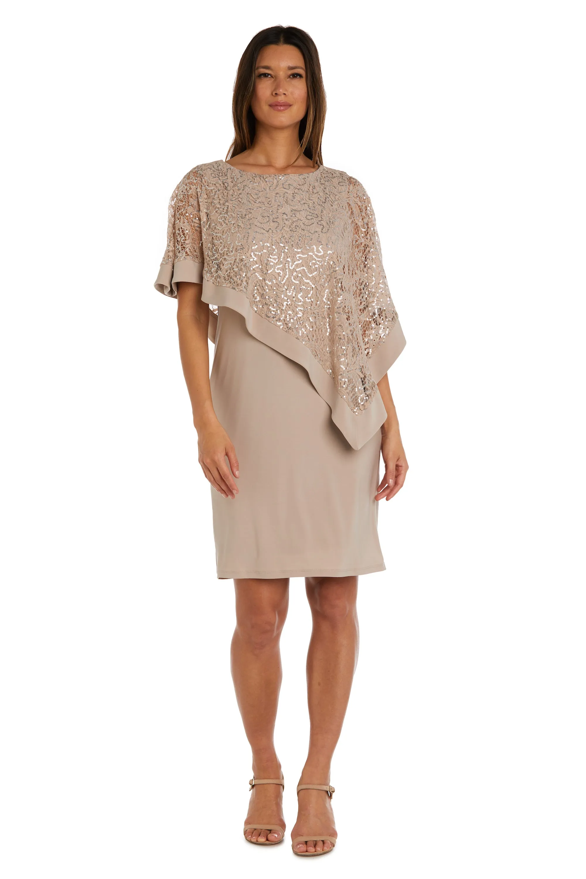Knee-Length Dress and Sequined Poncho Set - Petite sold by R&M Richards product image thumbnail 4
