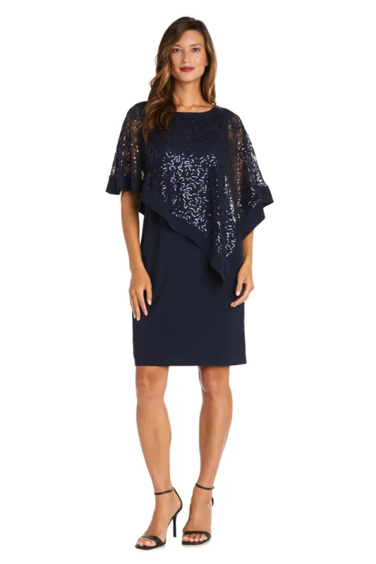 Knee-Length Dress and Sequined Poncho Set - Petite sold by R&M Richards