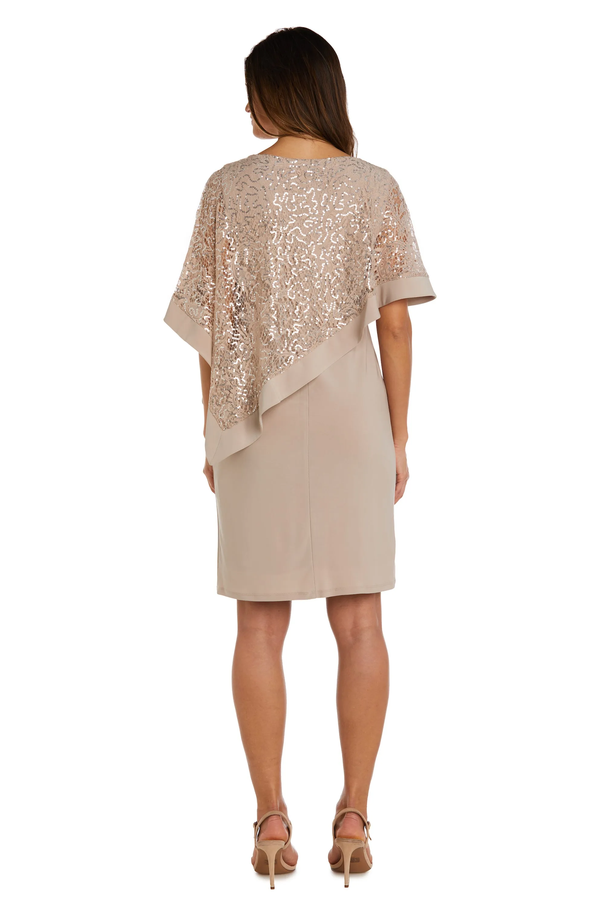 Knee-Length Dress and Sequined Poncho Set - Petite sold by R&M Richards product image thumbnail 5