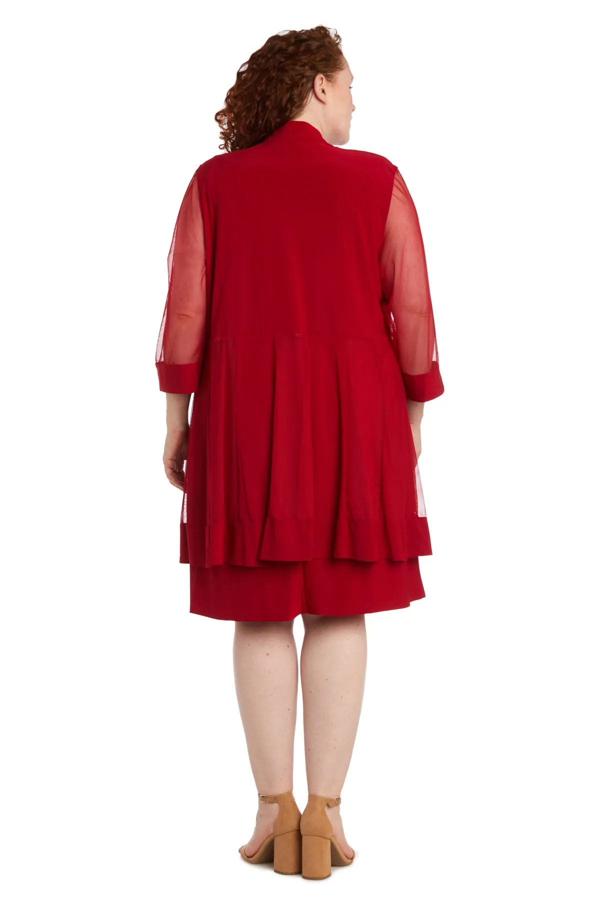 Jacket Dress With Beaded Neckline and Soft Jacket - Plus sold by R&M Richards product image thumbnail 2