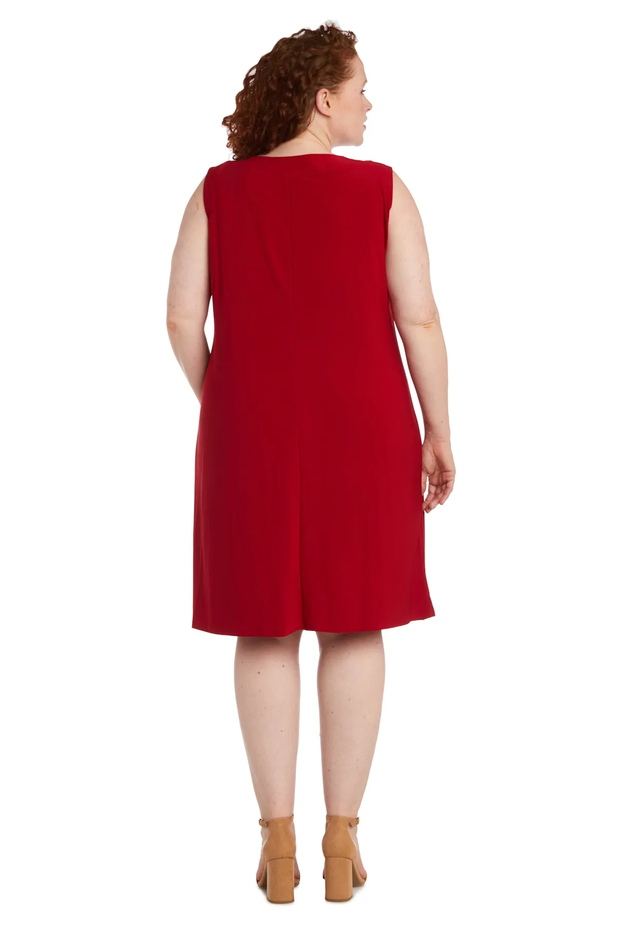 Jacket Dress With Beaded Neckline and Soft Jacket - Plus sold by R&M Richards product image thumbnail 4