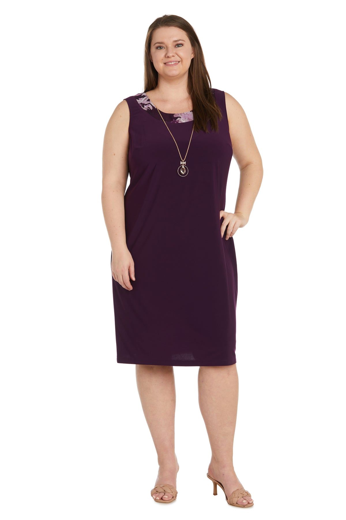 Lurex Floral Jacket Dress - Plus sold by R&M Richards product image thumbnail 3